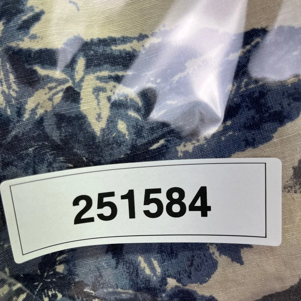Linen Blend Shorts Elastic Waist Tropical‎ Print Casual Mens Fits 30